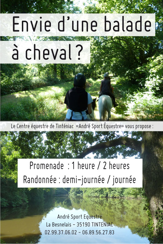 Balades à cheval et randonnées près de Rennes et stages vacances d'été